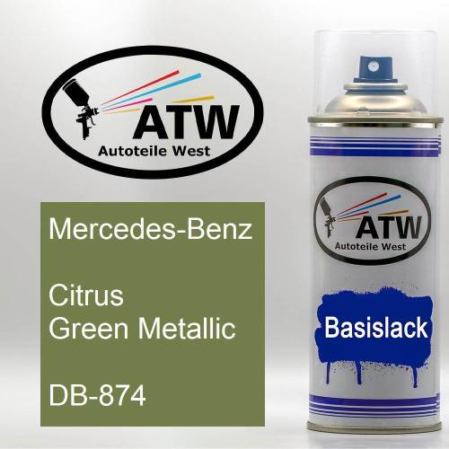 Mercedes-Benz, Citrus Green Metallic, DB-874: 400ml Sprühdose, von ATW Autoteile West.